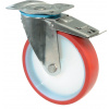 Nerezové transportné koliesko 100x30 mm otočná kladka s brzdou H120.B26.100