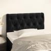 vidaXL Čelo postele čierne 80 x 7 x 78/88 cm zamat - Čierna - 53454-8537