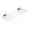 Nimco Unix Polička IXI, dĺžka 40 cm, matný plexiglass/brúsená nerezová UNM X340-10