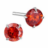Nefertitis Strieborné náušnice kôstky so zirkónmi AA kvalita RED NF63116 - 4 mm, 0,43 g