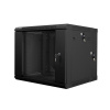 LANBERG RACK CABINET 19” DOUBLE-SECTION WALL-MOUNT 9U/600X600 (FLAT PACK) BLACK WF02-6609-10B