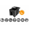 MULTIPACK 24 ks - rýchlozarezávací keystone Solarix CAT6 UTP SXKJ-6-UTP-BK-NA Comp. Level a 4PPoE (25286813)