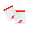 Babolat Logo Jumbo Wristband X2 White/Fiesta Red