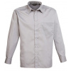 Premier Workwear Pánska košeľa s dlhým rukávom PR200 Silver -ca. Pantone 428 48 (19)