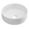 Isvea INFINITY ROUND keramické umývadlo na dosku, priemer 36cm, biela mat 10NF65036-2L