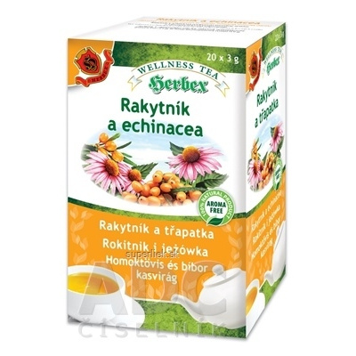 HERBEX Rakytník a echinacea bylinná zmes (wellness tea) 20x3 g (60 g), 8586004534243