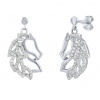 Stříbrné náušnice Austin s koňskou hlavou s Brilliance Zirconia JJJ0290E