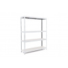Policový regál Trestles RH 1800x1400x600, nosnosť 1200 kg, 4 police Farba: biela, Typ police: biela HDF 5 mm