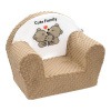 NEW BABY Detské kreslo z Minky Cute Family cappuccino 45x53