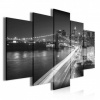 Obraz na plátne viacdielny - OB3408 - New York čierno biely 100cm x 60cm - S17