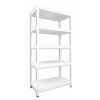 Kovový regál Biedrax 60 x 75 x 180 cm, biely - 5 políc biele lamino 12mm