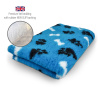 DRYBED Premium Vet Bed Paws & Bones tyrkysový 100 x 75 cm