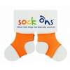 Sock Ons Návleky ne detské ponožky, Bright Orange - Veľkosť 6-12m