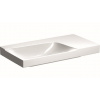 Geberit Xeno 2 - Umývadlo 90x48 cm, bez otvoru na batériu, bez prepadu, s odkladacou plochou vpravo, s KeraTect, biela 500.534.01.1