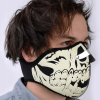 Oxford Neoprenová maska ​​na motorku Glow Skull čierna