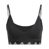 adidas Pureb Long-Sleeve Low Impact Sports Bra Black M (D-DD)