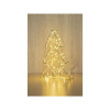 Stromček MagicHome Vianoce Metal tree, 60 LED teplá biela, 3xAA, IP20, interiér, 18x30 cm