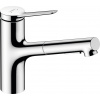 Hansgrohe Dřezová baterie Zesis M33 s vytahovací sprškou, 2 proudy chrom 74820000