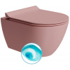 GSI PURA COLOR PURA závesná WC misa, Swirlflush, 36x50cm, blush dual-mat 881624