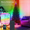 Svetelný stĺp do záhrady - LED inteligentné diaľkové ovládanie RGB vianočné stromčeky Fairy String Light Point (LED inteligentné diaľkové ovládanie RGB vianočné stromčeky Fairy String Light Point)