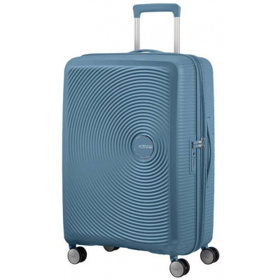 Cestovný kufor s TSA zámkom American Tourister SOUNDBOX SPINNER 67 EXP Stone Blue (5400520102928)