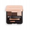 Makeup Revolution Brow Sculpt Kit sada pre dokonalé obočie Dark 2,2 g