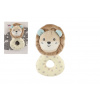 Teddies Lev/Levík hrkálka plyšová 18cm na karte v sáčku 0+