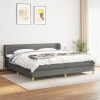 Box spring postel s matrací tmavě šedá 200x200 cm textil Šedá 3126910