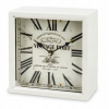 Mantelové stojace hodiny KOVOVÉ biele RETRO 82481 (Mantelové stojace hodiny KOVOVÉ biele RETRO 82481)
