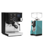 Rancilio Silvia BC PID, black + Eureka Mignon Specialita, CR tiffany blue