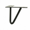 Nábytková noha Hairpin legs Loft čierna matná výška 10 cm - 2 tyče