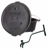 Univerzálny liatinový hrniec Camp Chef Deluxe Dutch Oven 35 cm s pokrievkou a zdvihákom - čierny