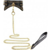 Taboom Vogue Studded Collar and Leash Black-Gold