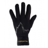 La Sportiva Stretch Gloves Black Yellow Flisové Rukavice Veľkosť S