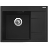 Granitový drez Sinks RIM 650 L Metalblack - ľavý