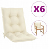 Vankúš na záhradný nábytok - Vankúše záhradné stoličky, 6 ks, krém, (Vankúše záhradné stoličky, 6 ks, krém,)