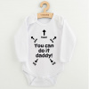 Detské body s potlačou New Baby You can do it daddy!