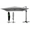 Slnečník s výložníkom GardenLine sivý 400 x 300 cm