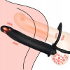 Dildo Análny Vibrátor s Erekčným Krúžkom pre Dvojitú Penetráciu pre Páry
