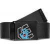 pánsky látkový opasok ETNIES (SANTA CRUZ) SCREAMING HAND BELT Black