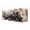 Vzor sklo retro auto lady GEG150x100-3467 (Vzor sklo retro auto lady GEG150x100-3467)
