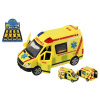 Teddies Auto záchranári, ambulancia plast 14,5 cm na batérie so svetlom, zvukom na zotrvačník