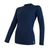 Triko dlouhé dámské SENSOR MERINO DOUBLE FACE tm. modré M