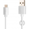 Fixed USB-C kábel, USB 2.0, 2 m, 3A, biely FIXD-UC2M-WH