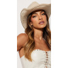 Kovbojský klobúk béžový so zdobením #Veľkosť Univerzálna Farba Béžová