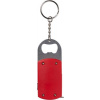 ALEXEJ kľúčenka s otvaráčom na fľaše, 1 LED a metrom, červená