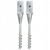 vidaXL Ground Pegs 2 ks Striebro 10x10x57 (vidaXL Ground Pegs 2 ks Striebro 10x10x57)