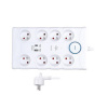 Solight přepěťová ochrana, 8z, USB A+C, 2m, bílá PO80
