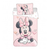 Obliečky do postieľky Minnie Powder pink baby 100/135, 40/60 cm