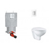 Grohe Uniset Set predstenovej inštalácie, klozetu, dosky SoftClose a tlačidla Skate Cosmopolitan, Moon White SANI15BB3103-GR